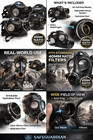 Safeguardian Israeli Gas Mask Full Face Respirator  4 Masks      40mm Compatible
