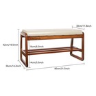 Wooden Shoe Rack Storage Bench With Cushion For Entryway Shoe Bench Durable