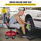 Rolling Garage Stool 300lbs Adjustable Mechanic Work Shop Seat W casters