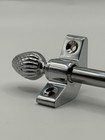 Set Of 13   Stair Carpet Rods   Pine Finial - Satin Chrome   Runners Up To 70cm