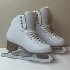 Jackson Elle White Figure Skates Model 2130 Size 5 5 R Great Condition   Covers