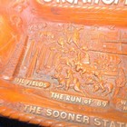 Oklahoma The Sooner State Vtg Carved Wood Plate Platter By Lagenes Collectible