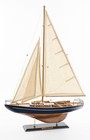 Charming Wooden Sailboat Decor     Vintage Nautical Model Gift For Enthusiasts