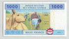 Central African States   Republic 1000 Francs 2002  P-307ma 1st Sign  Unc  F2