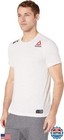 Reebok Men s Official Ufc Fight Night Athletic Short Sleeve T-shirt  Chalk  X