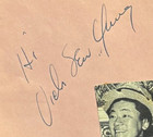     Rare Victor Sen Yung Vintage Signed Autograph Album Page Bonanza Hop Sing     