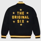 Boston Bruins The Original Six Varsity Black Wool Full-snap Letterman Jacket