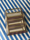 Vintage Glass Brass Thimble Display Curio Case