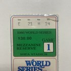 Original 1986 World Series Ticket Stub Mets Vs Red Sox Game 1 Ron Darling