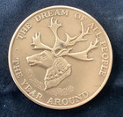 Rare Vintage The Original Santa Claus Land Indiana 1965 The Dream Brass Token