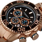 Akribos Xxiv Conqueror 47mm Rose Gold Tone Black Etched Dial Men s Watch Ak512rg