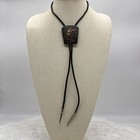 Sterling Silver Bolo Tie Skeet Trap Shooter Custom Gilt Reno Nevada Engraved Vtg