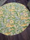 Vintage Round Tablecloth Spring Floral 65    No Stains Green Lavender  Blue
