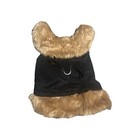 Dog  Cat Collared Faux Suede Fur S Small Harness Dress Top Jacket Coat
