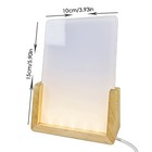 Led Solid Wood Lamp Holder Acrylic Photo Frame Display Light Usb Night Light