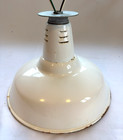 1950s 14  Flush Mount Barn Light White Multi Industrial Vintage Porcelain C s