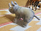 Sweet Old 60 s Steiff Mohair Nosy Rhino Rhinoceros Plush W  Button   Tag 8    Nmnt