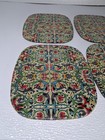 Vintage Elite Metal Coasters Made In England Floral Design Set Of 4