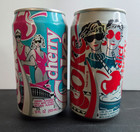 Vintage 1989 Cherry Coke   Diet Cherry Coke Coca-cola  2  12oz Cans Lot Empty