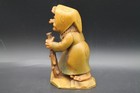 Anri Little Folks Of Salvan Witch Troll Hand Carved Wood Figurine Italy Vintage