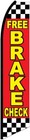 Free Brake Check Flutter Flag Tall Auto Repair Swooper Advertising Banner Sign