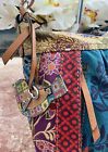 Fossil Key Multi-color Canvas Medium Cross-body Bag Purse Euc   149