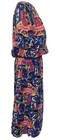 Evanna Vintage 80s Abstract Floral Patchwork Print Purple Set Top And Skirt 12