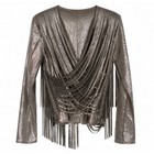     rare Nour Hammour Retrograde Metallic Lambskin Leather Jacket    