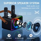 Karaoke Machine portable Bluetooth Speaker With 2 Wireless Microphone For Adults