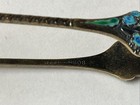 Antique Gotham Enameled Blue Flowers Sterling Silver Sugar Tongs 