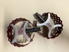 Old School Pro Size Crupi Bmx Pedals Red silver