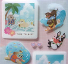 Synapse Japan Summer Vacances Dog Pet Sticker Sheet Made In Japan Vacation