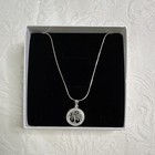 Tree Of Life Round Charm 925 Sterling Silver Pendant On 18 Inch Long Chain