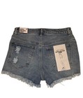 Almost Famous Blue Denim Cut Off Shorts Juniors 9 Super High Rise 5-pocket