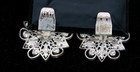 Vintage Elegant Sparkling White Rhinestone Faux Pearl Formal Shoe Clips Set