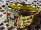 1950s Nash Crest Logo Gold Chrome Ring  10 Nos Hi- Quality Class Style