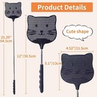 3pcs Extendable Fly Swatter  25 Inch Handle Indoors Flyswatters   Plastic