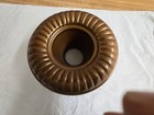 Vtg  Small Circular Copper Mold  Ribbed Design  Tin Lined 