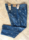 Polo Ralph Lauren Varick Slim Straight Jeans B t 48b X 30 Allover Pony  168 Nwt