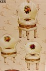 Lot Of 3 Victorian Porcelain Roses Chair Trinket Jewelry Hinged Boxes Nos