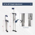 24-40 Inch Drywall Stilts Aluminum Tool Stilt For Taping Painting Painter Silver