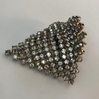Vtg Large Rhinestone Mid-century Shoe Clips  dazzling  Bling 