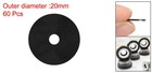 60pcs M4 Nylon Flat Washers 4mm Id 20mm Od 1mm Thick Black
