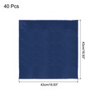 40pcs Navy Blue Satin Table Napkins Polyester Table Napkin 17  17 Inch