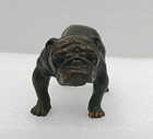 Vintage Solid Brass Bulldog Figurine Paperweight 4 3 8  X 2 1 2  Tall-heavy Dog