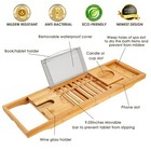 Bamboo Bath Tray Table Bathtub Caddy Tray Over The Tub Shelf Bath Holder Desk