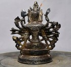7 china Antique Tibetan Buddhism Temple Bronze Thousand-hand Bodhisattva Statue