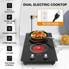 20  Electric Cooktop  2 Burners Radiant Ceramic Cooktop Built-in 2100w Plug-in
