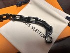 Louis vuittonmonogram canvas Black Tone 8 5  Pin Bracelet
