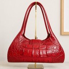 Brahmin Red Croc Embossed Large Handbag Purse